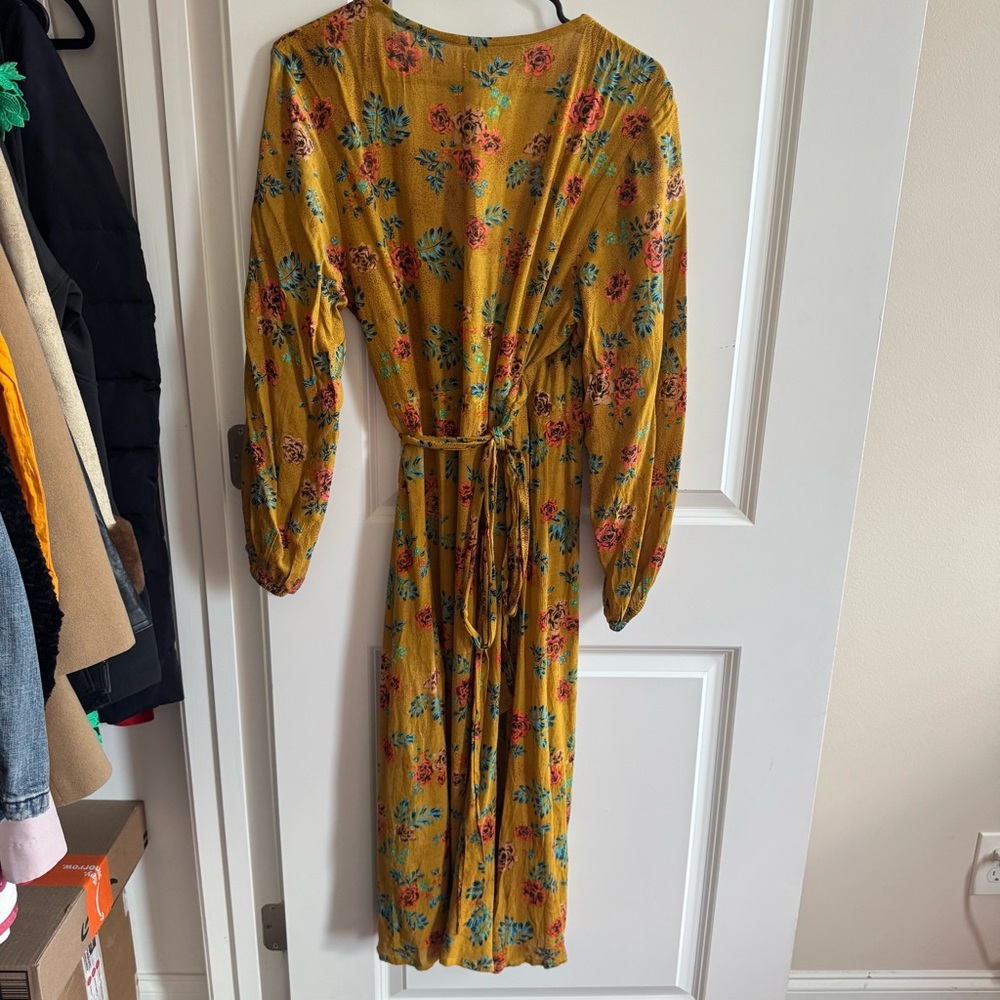 Faithfull the Brand x Anthropologie Le Figuaro Wrap Dress Long Sleeve - Picture 13 of 14